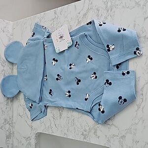 Disney Mickey Mouse 3PC Outfit Kid size 6-12M